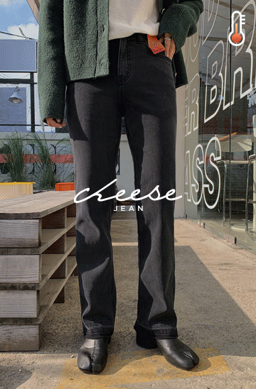Cheese jean(ver.스테이핫/슬림스트레이트/흑청)(발열기모원단)[size:S,M,L,XL/속밴딩,크롭/롱]