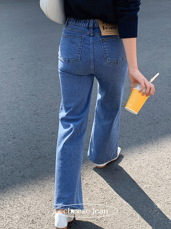 Cheese jean(ver.뒷밴딩/커버스트레이트/연중청)[size:S,M,L,XL/크롭,롱]